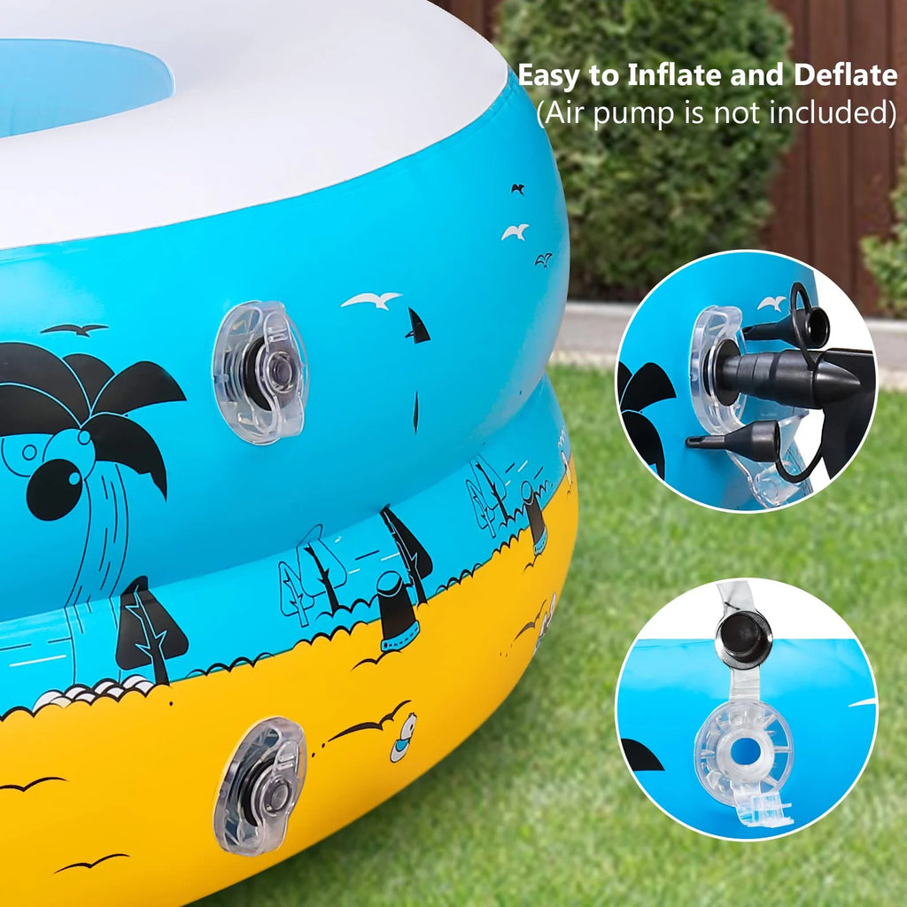 Large Inflatable Pool with Seat and Backrest B253768