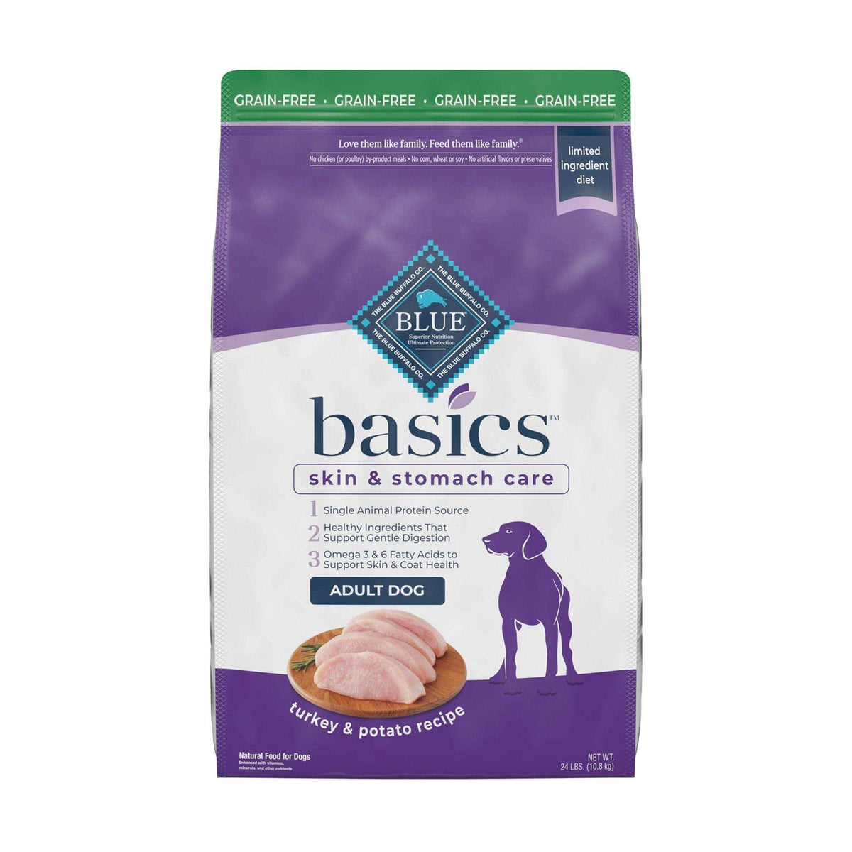 Adult Turkey Potato Dry Dog Food L7398