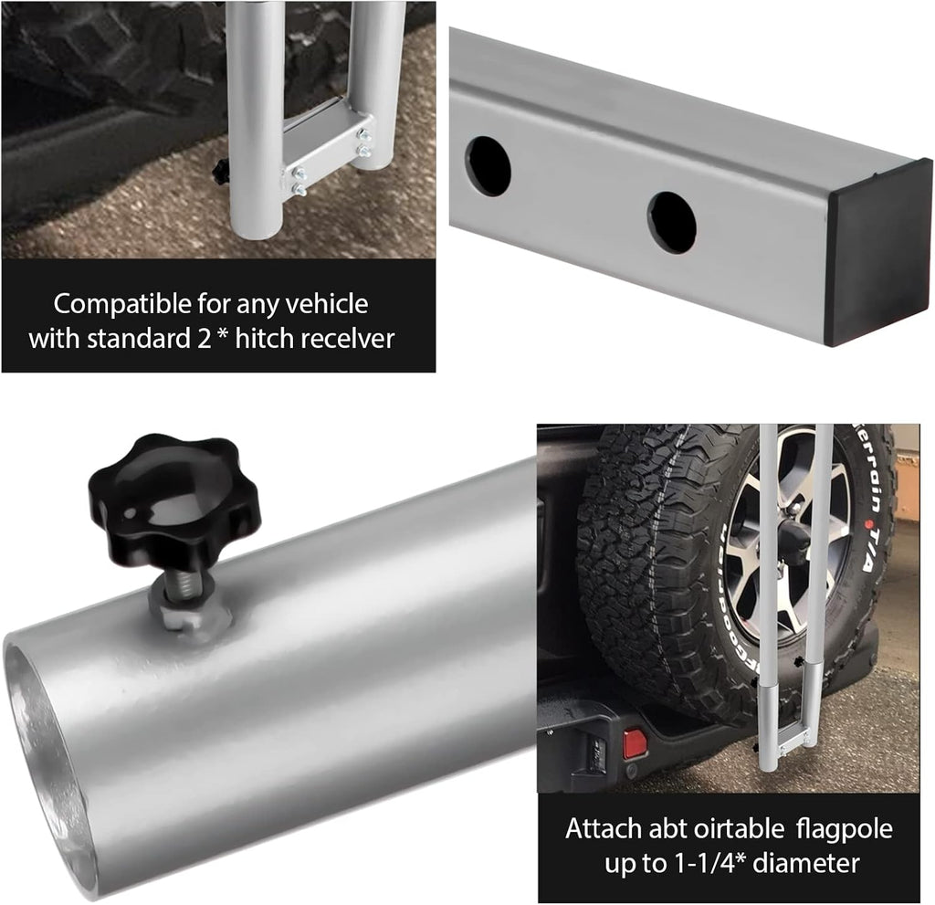 Hitch Mount Dual Flag Pole Holder H586960