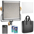 Dimmable Bi-Color 480 LED Video Light 3200-5600k with Battery and USB Charger C638852
