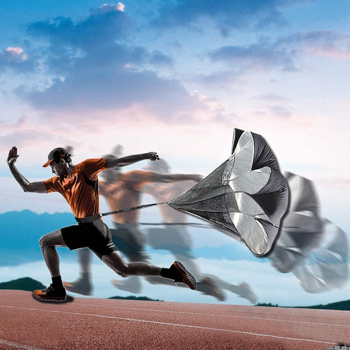 Agility Training Kit with Ladder, 5 Disc Cones, Resistance Parachute E8053