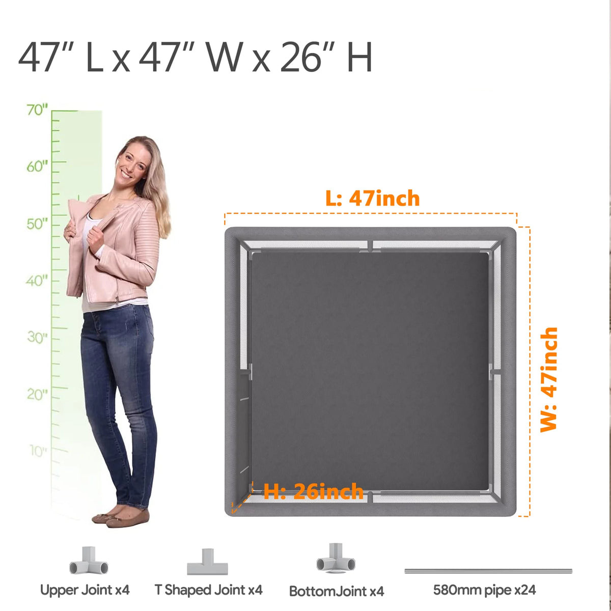 47x47inch Play Pen with Mat C7514