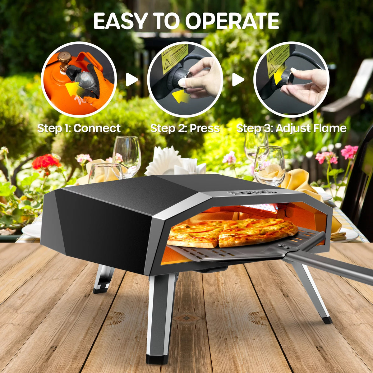 16” Gas Outdoor Pizza Oven and Accessories G662
