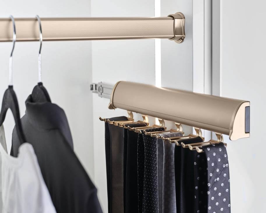 Matte Nickel Tie Rack B309569