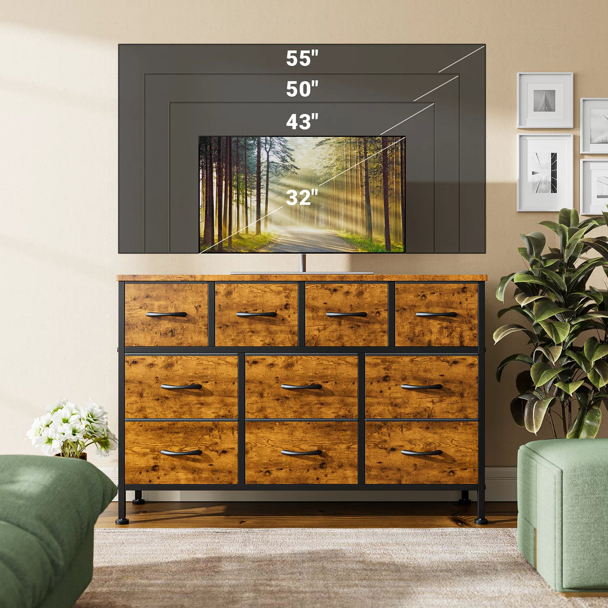 Brown 10 Drawers Dresser H79479