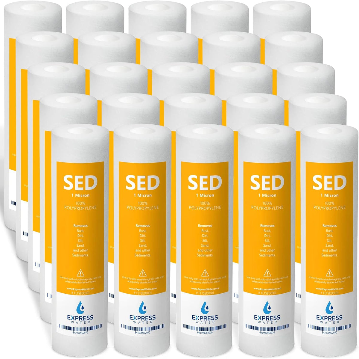 50 Pack 1 Micron 10 inch Sediment Water Filter Replacement W3234