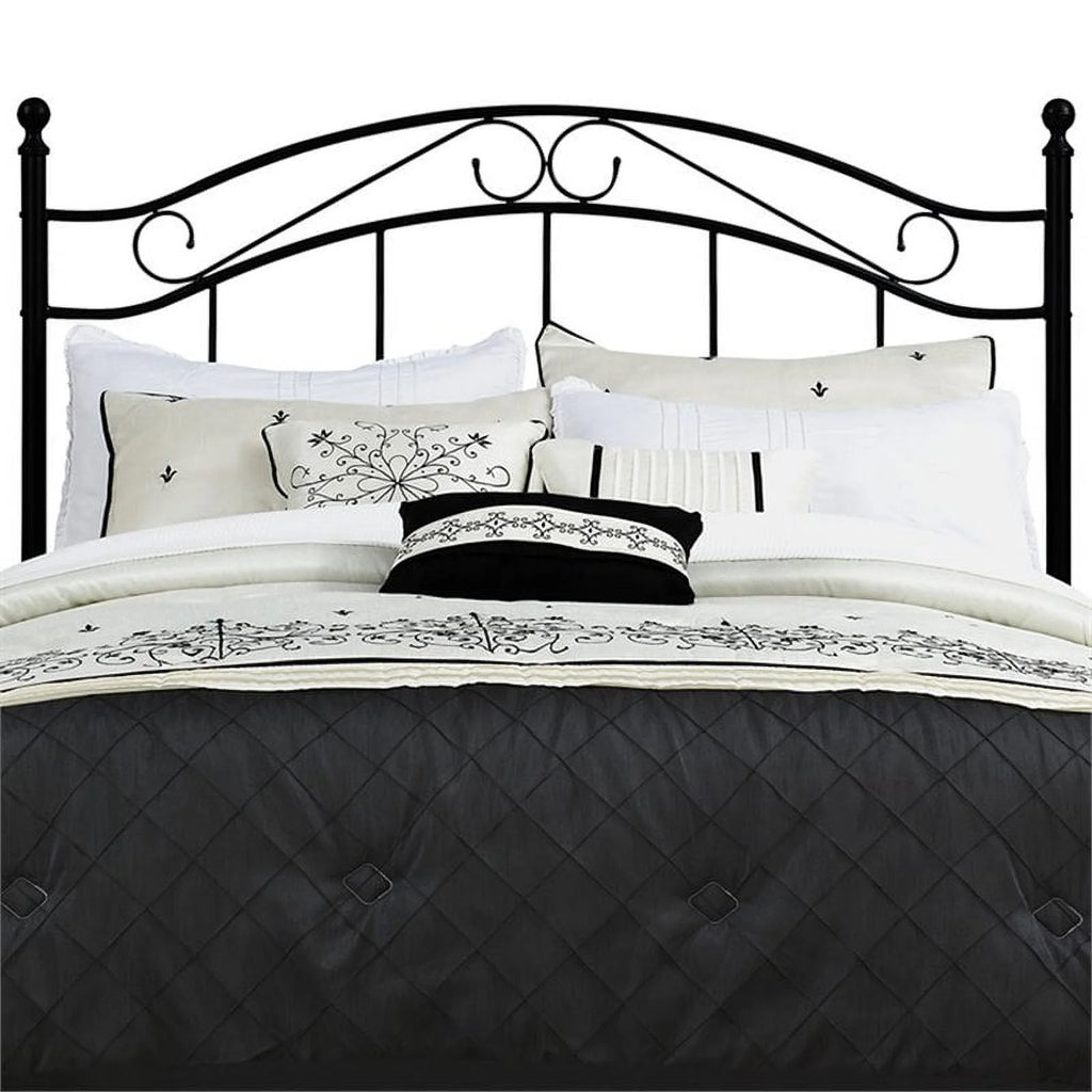 Black Full Queen Metal Spindle Headboard Y566633