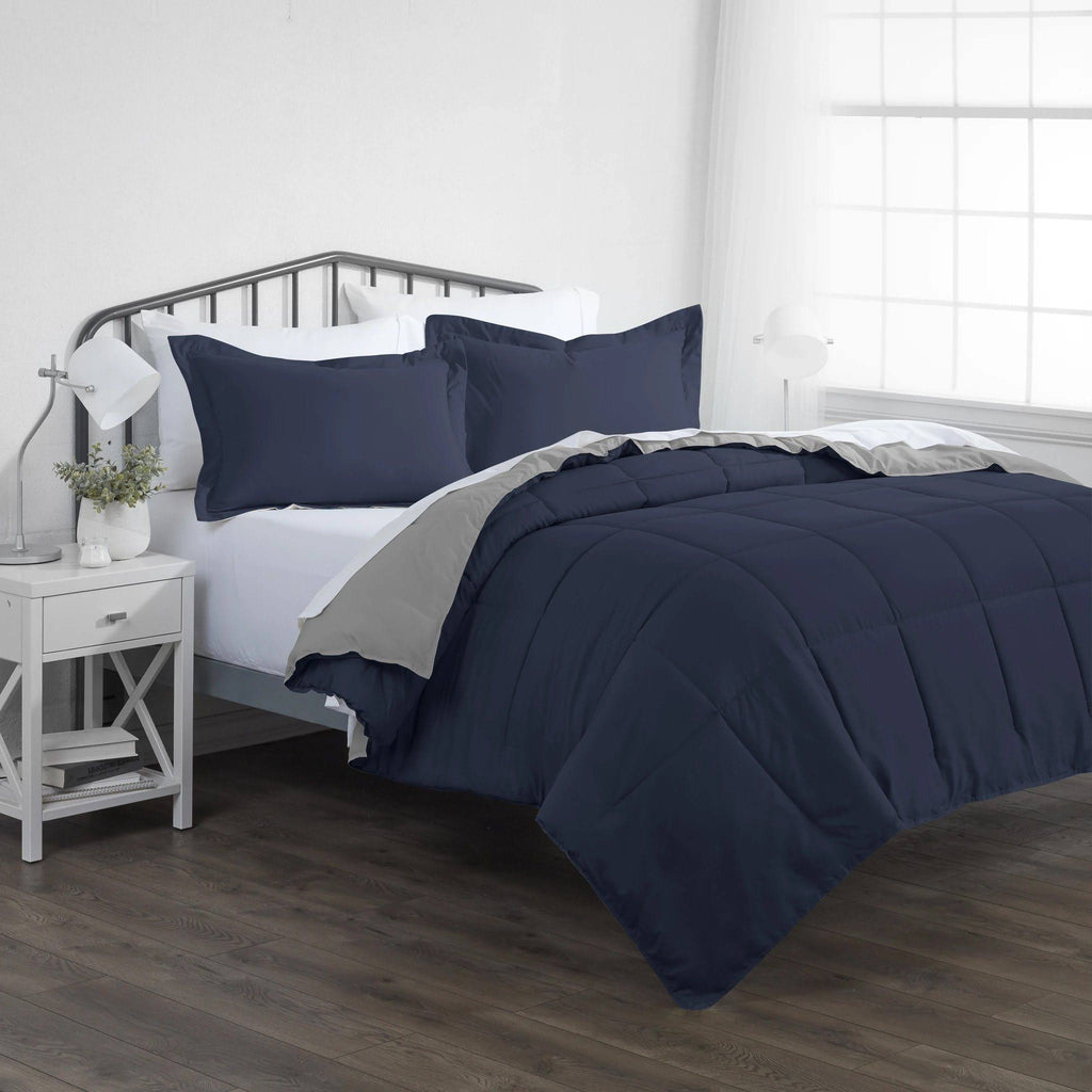 Reversible Down Alternative Comforter King Cal King I66753