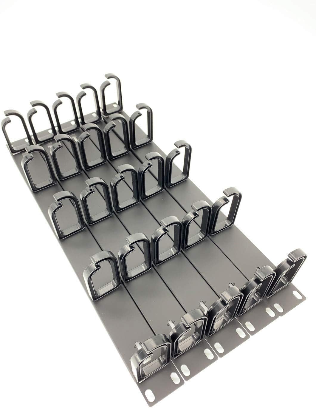 5 Pack 1U Cable Management Panel with D-Ring Hooks Q37334