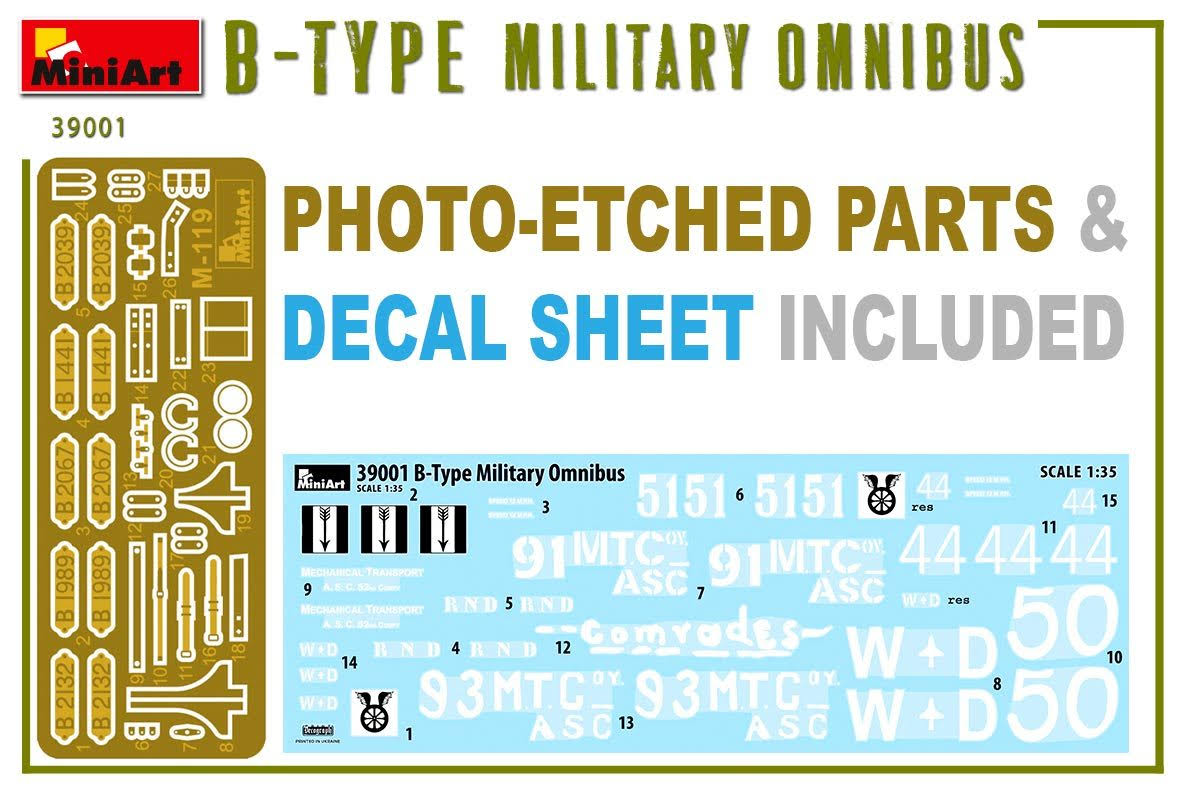 1/35 Scale B-Type Military Omnibus Model Kit P182