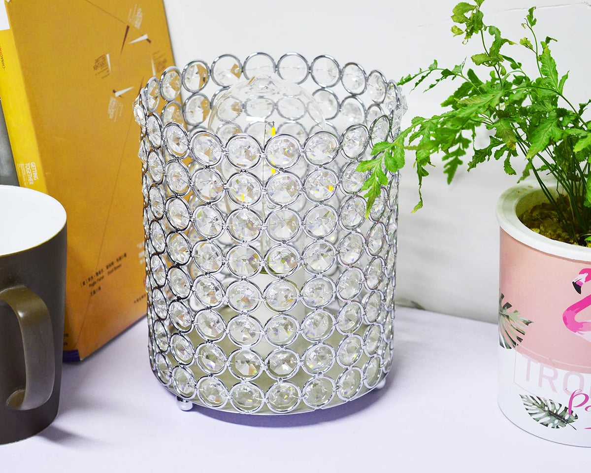 Silver K9 Crystal Table Lamp U386990