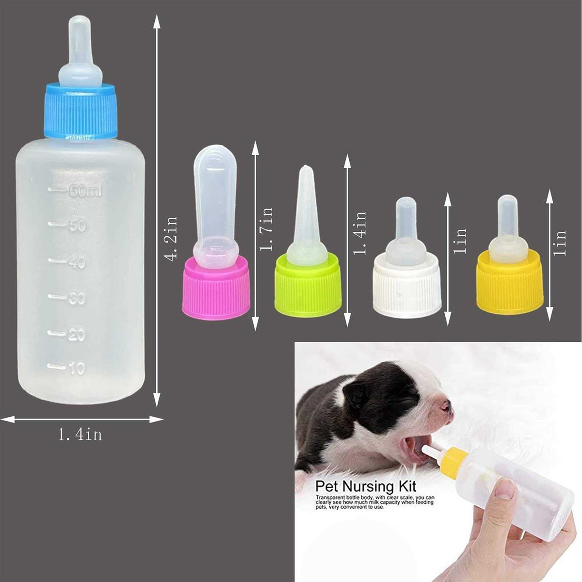 Pet Bottle Kit Squeeze Liquid Bottle Replaceable Silicone Teat K412