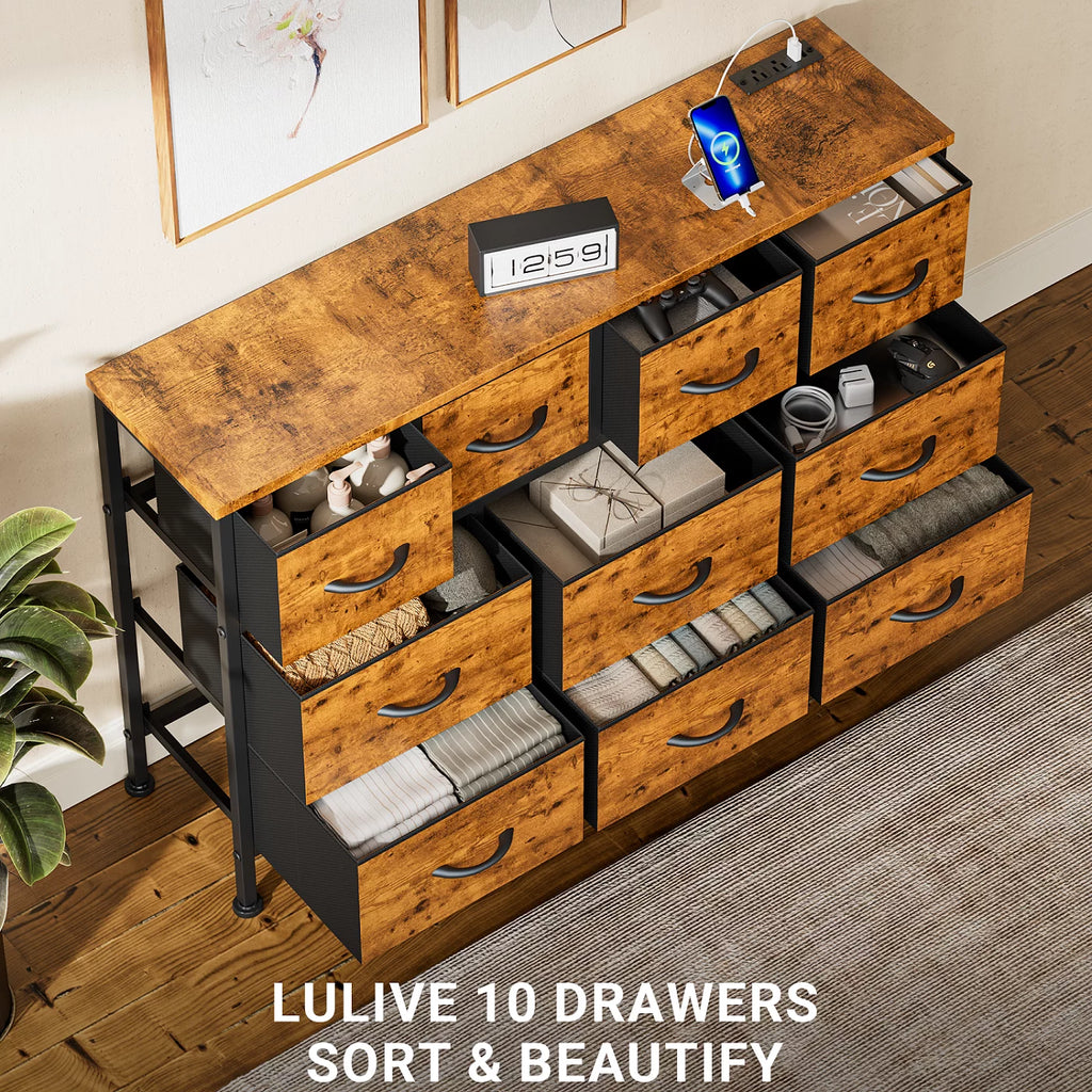 Brown 10 Drawers Dresser H79479