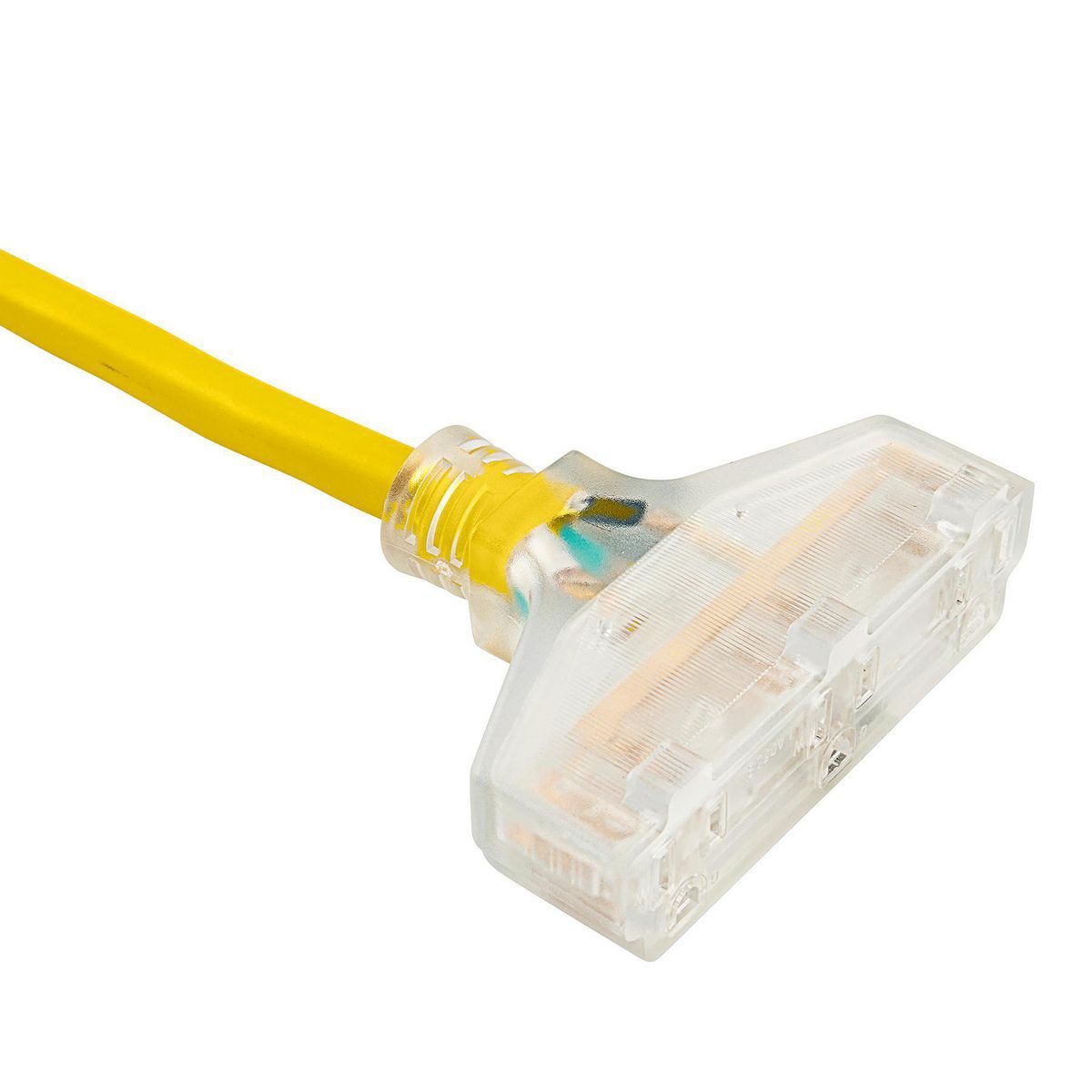Yellow 25 ft. 10/3 Gauge Triple-Tap Extension Cord O132