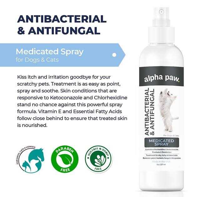 Antibacterial Antifungal Dog & Cat Spray B1332