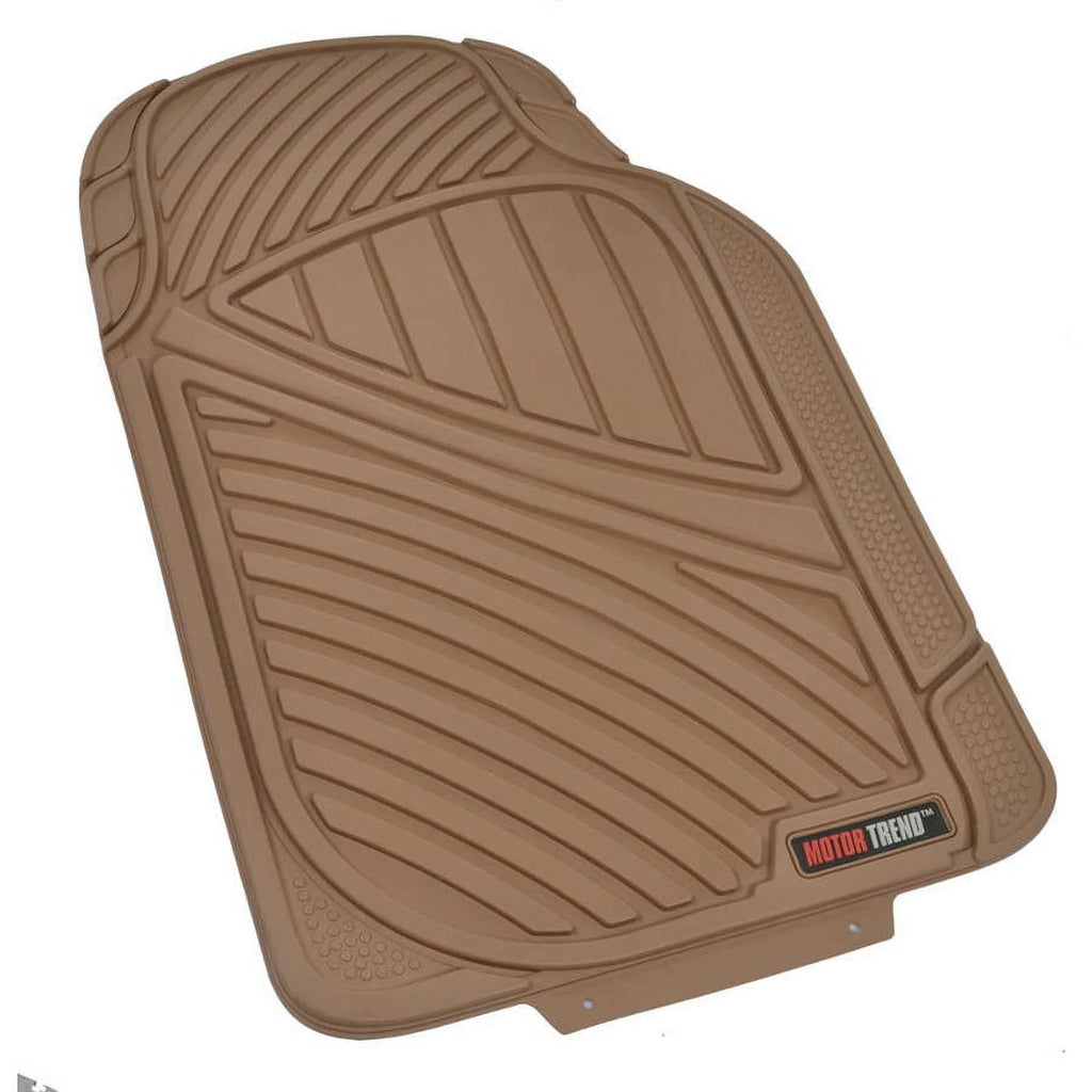 Black Beige Gray 4 Pieces Rubber Car Floor Mats with Trunk Cargo Mat I904820
