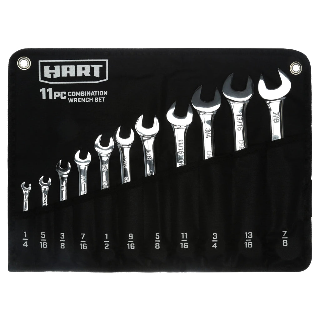 11-Piece Combination Wrench Set with Tool Pouch U799580