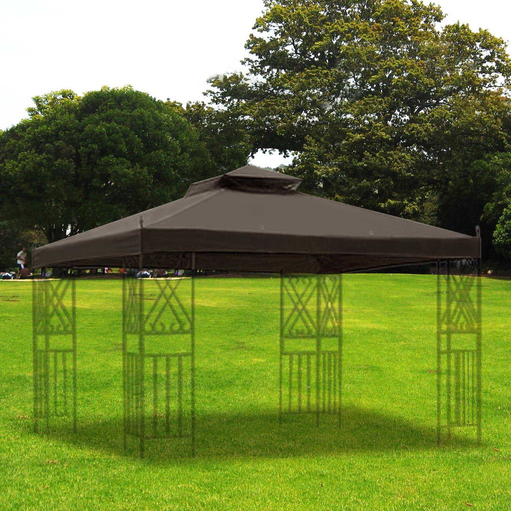 10'x10' 2 Tier Grey Canopy Cover D926851