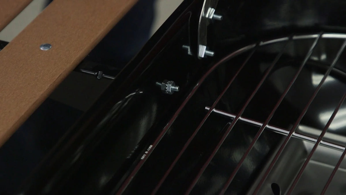 Charcoal BBQ Steel Grill with Adjustable Cooking Grate and Side Table X421624