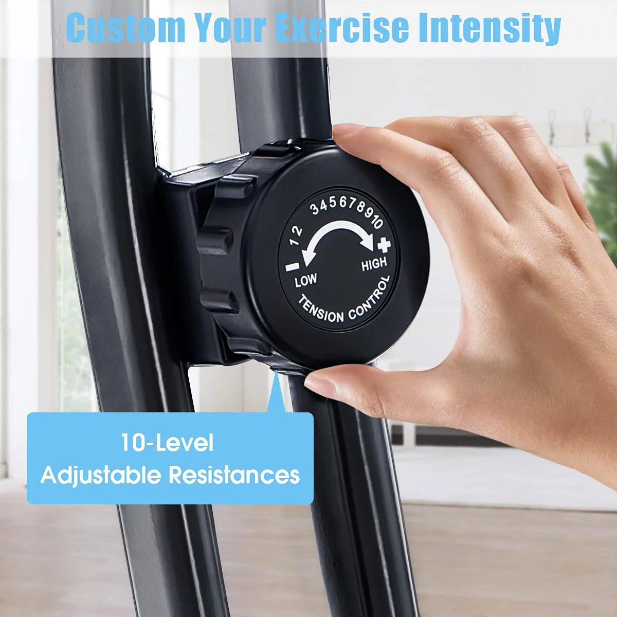 Folding Exercise Bike with 10-Level Adjustable Magnetic Resistance B2775