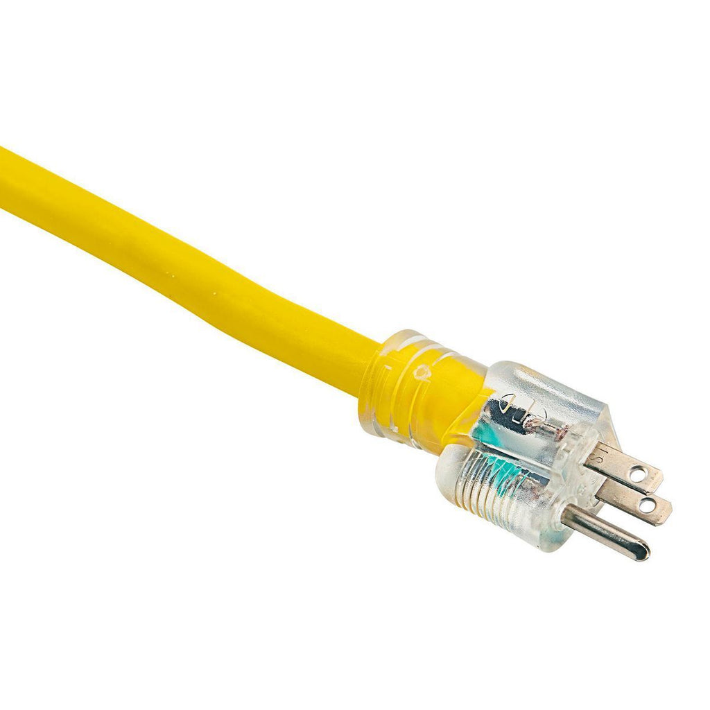 Yellow 25 ft. 10/3 Gauge Triple-Tap Extension Cord O132