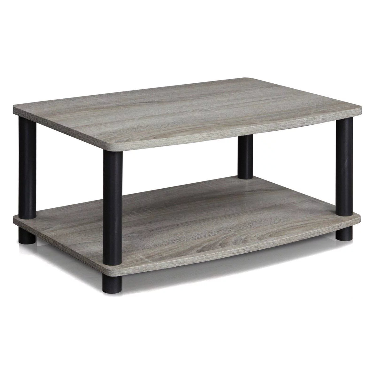 Black 2-Tier Wood TV Stand E9450
