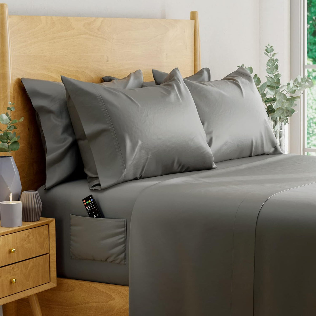 King Size Eucalyptus Sheets 6 pcs V7864