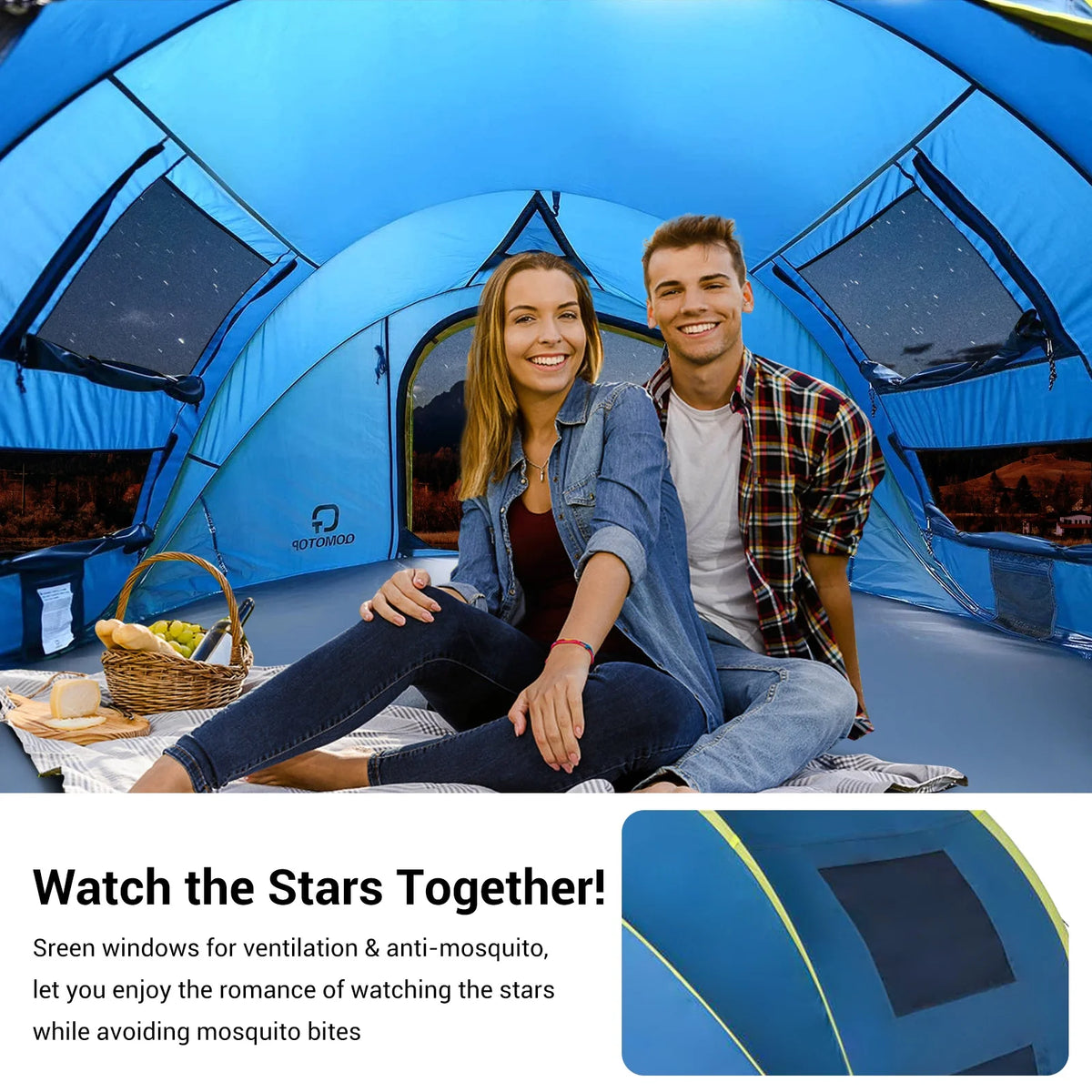 4-Person Waterproof Pop Up Camping Tent V417