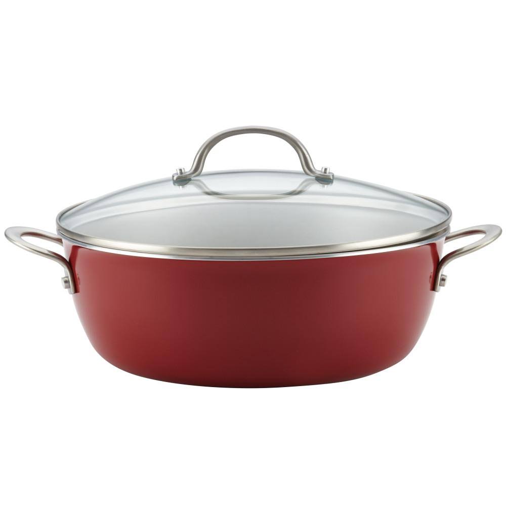 7.5 qt Aluminum Nonstick Stock Pot with Glass Lid F92118