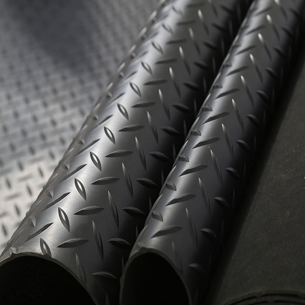 Rubber Garage Floor Mat 16.4 x 3.3 ft Non-Slip 1/8 in Thick M46406