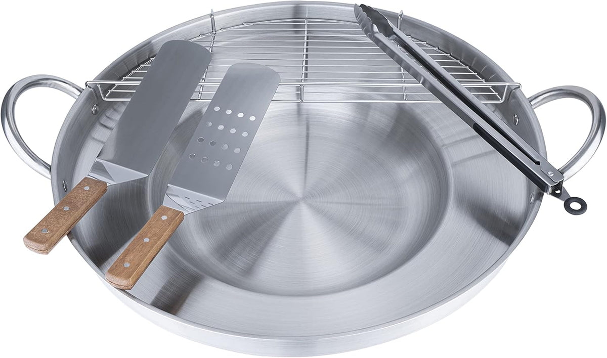 Heavy Duty Stainless Steel Concave Comal Set U5415