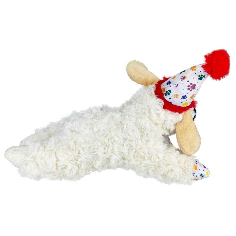 Lamb Chop Dog Toy with Birthday Hat E705684
