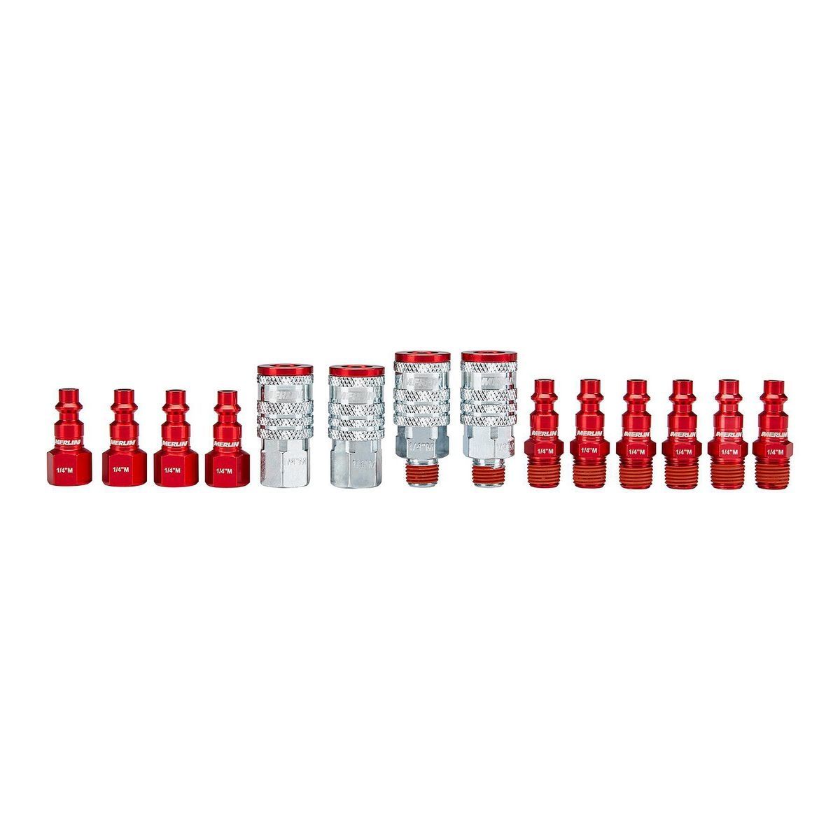 1/4 in. Color-Coded Industrial Coupler and Plug Set, 14-Piece S852406