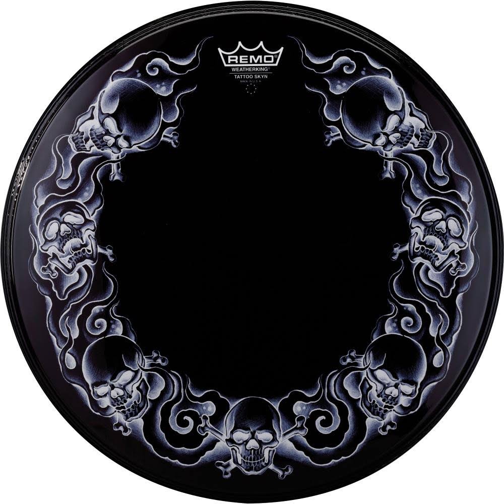 Black 22 in. Bass Drumhead W189776