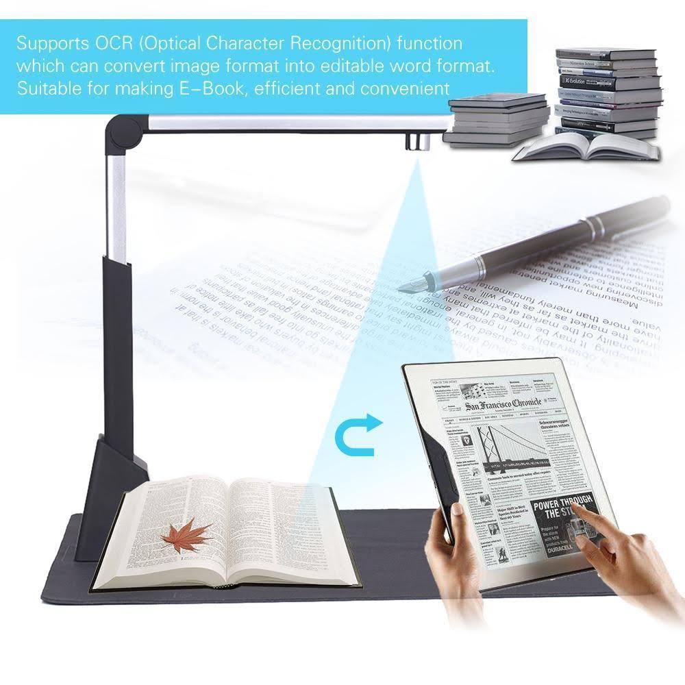 Portable Adjustable A3 Document Camera Scanner with OCR LED Light S755