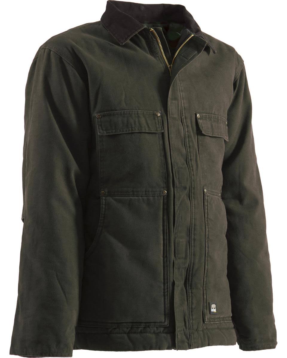 Washed Chore Coat Olive S Regular W7464