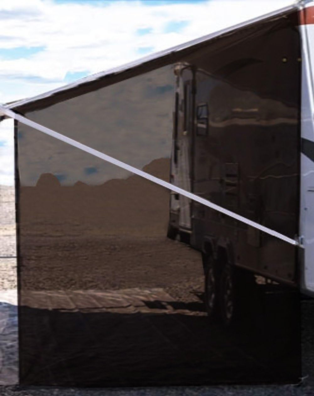 Blue Mesh RV Awning Side Shade 9'X7' O7064
