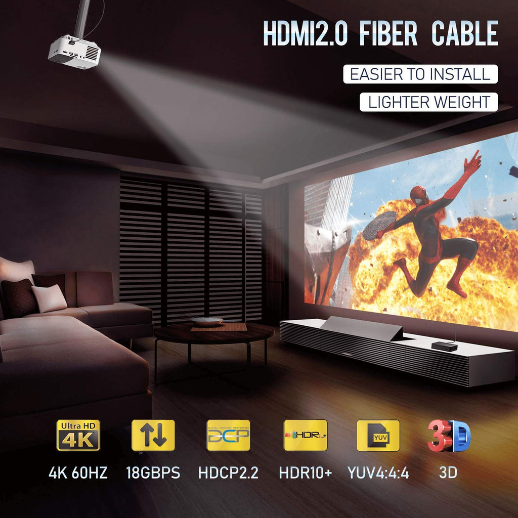 Fiber Optic HDMI Cable 65 Feet 4K60Hz 18Gbps HDR10 ARC Y6643