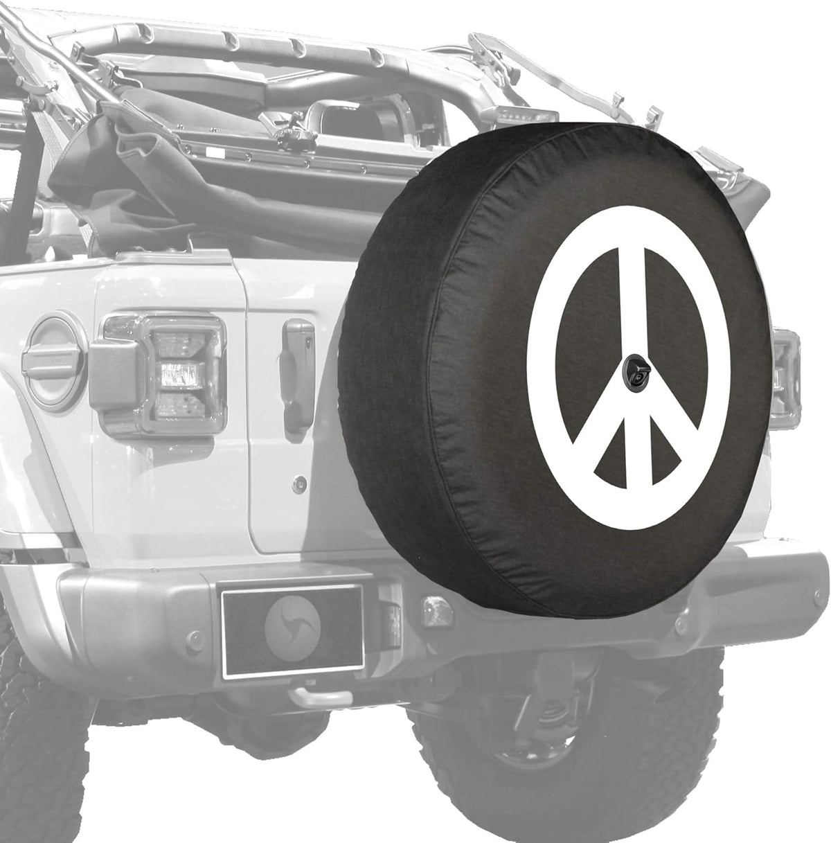 Soft Tire Cover for Jeep Wrangler JL with Back-up Camera W878