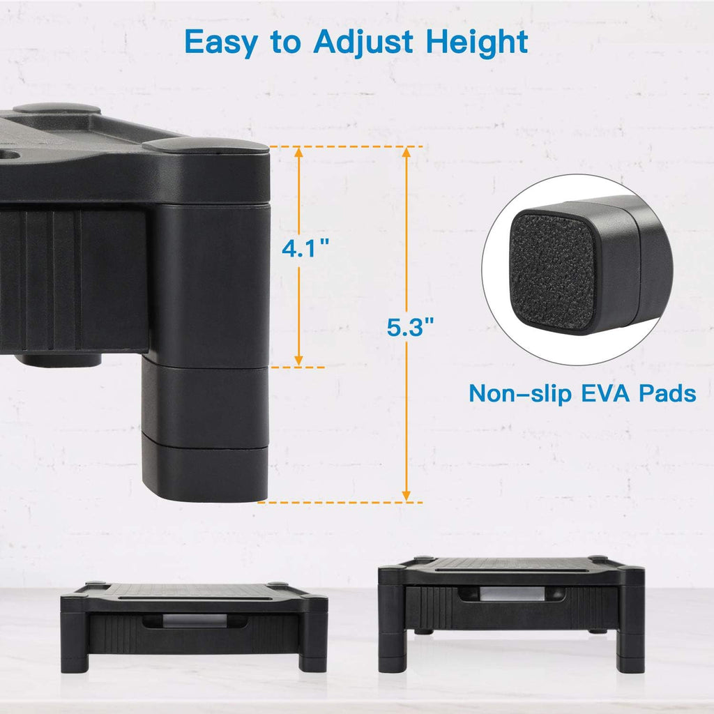 Monitor Stand with Drawer, Adjustable Computer Riser, Pack of 2 Y8202