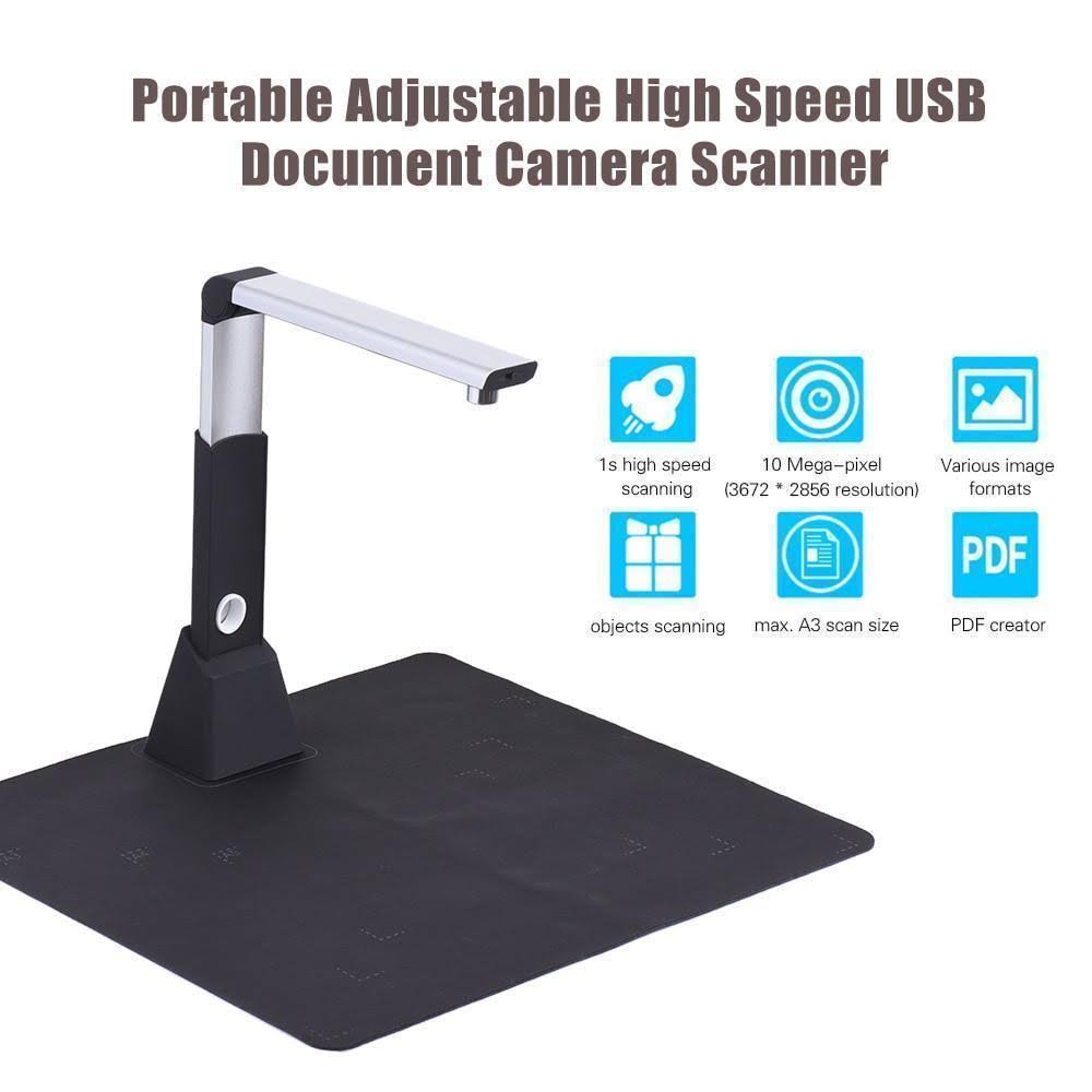 Portable Adjustable A3 Document Camera Scanner with OCR LED Light S755