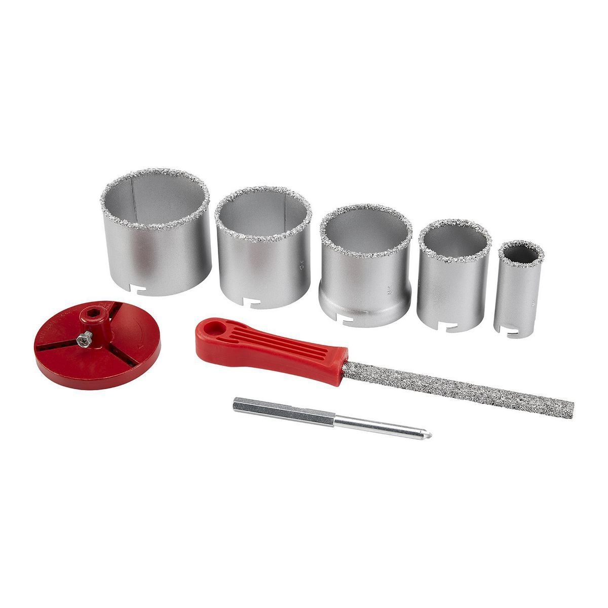 1-1/4 In. - 3-1/4 In. Carbide Grit Hole Saw Set, 9 Piece J909359