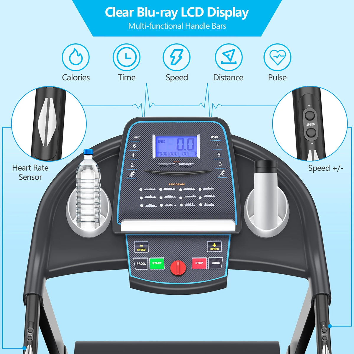 2.25HP Folding Electric Treadmill K5830
