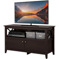 Espresso TV Stand with Storage and 2 Doors G6521