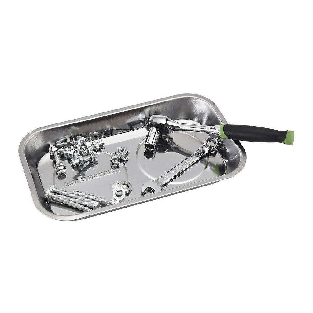9-1/2 in. x 5-1/2 in. Magnetic Stainless Steel Parts Tray H858450