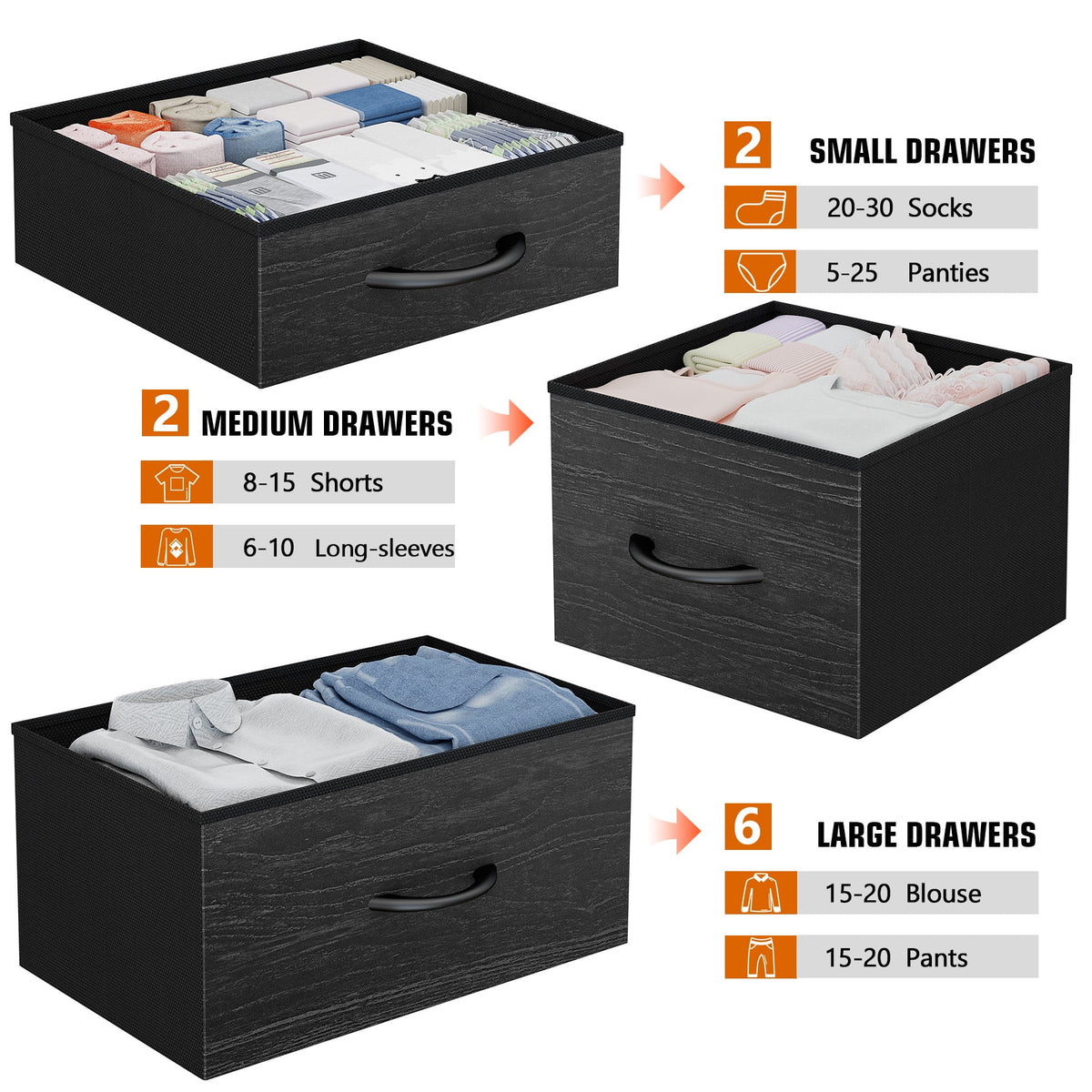 Brown 10 Drawer Fabric Dresser H81908