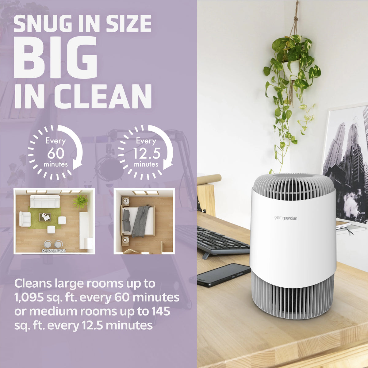 Air Purifier with HEPA Filter, UV-C, 1095 Sq. ft. L42632
