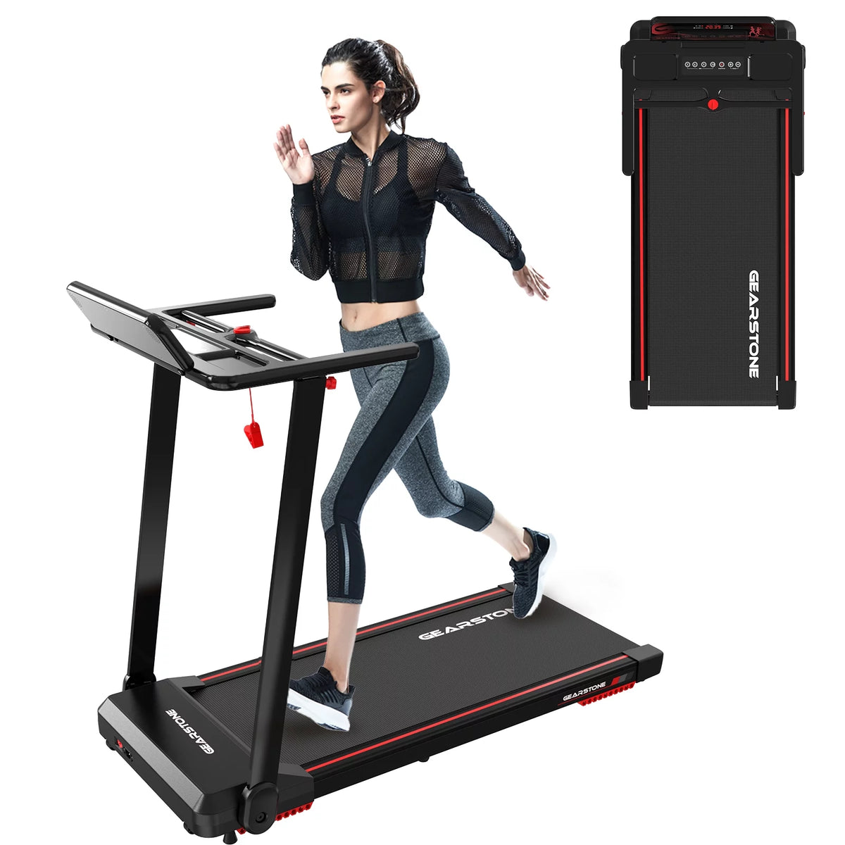 Foldable Electric Treadmill with LCD Monitor I77753