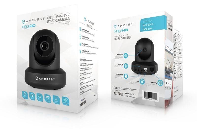 1080p WiFi Indoor Pan/Tilt Security IP Camera Black P9655
