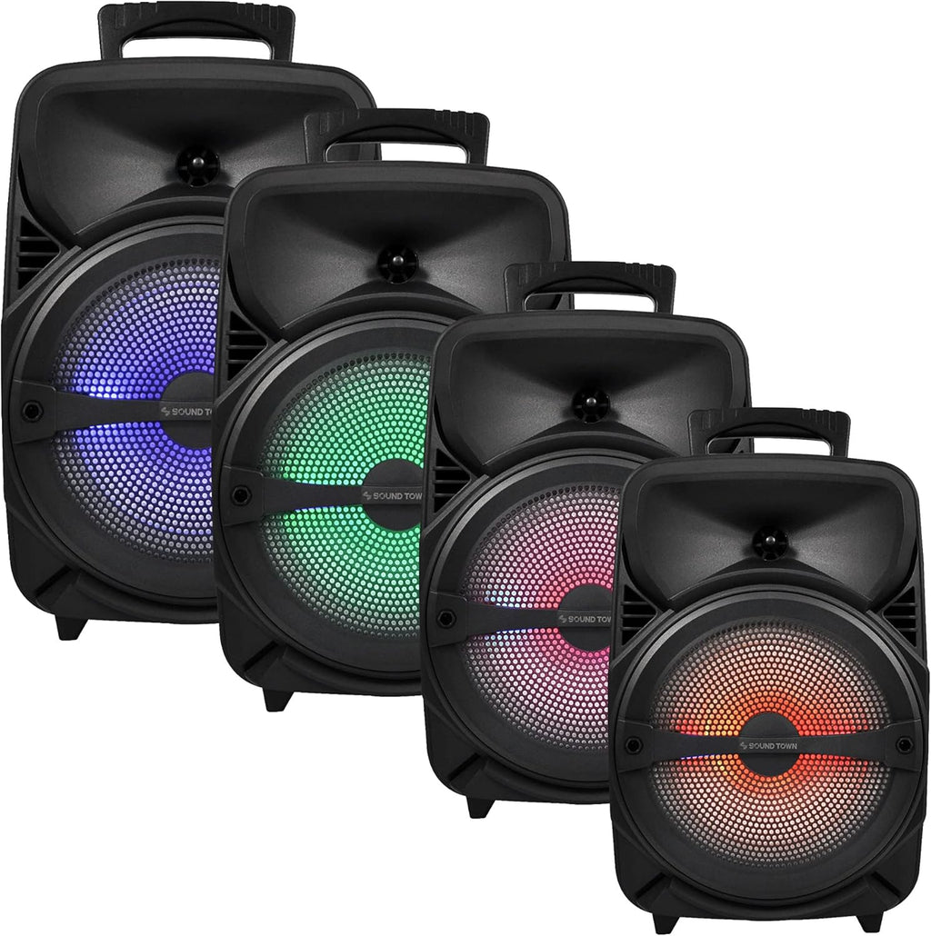 8-inch 2-Way Portable PA Speaker with Built-in Rechargeable Battery Y3886